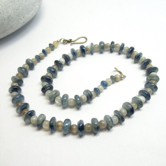 Kyanite and Botswana Agate Necklace - Picture 2 of 16